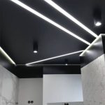 Чёрные натяжные потолки